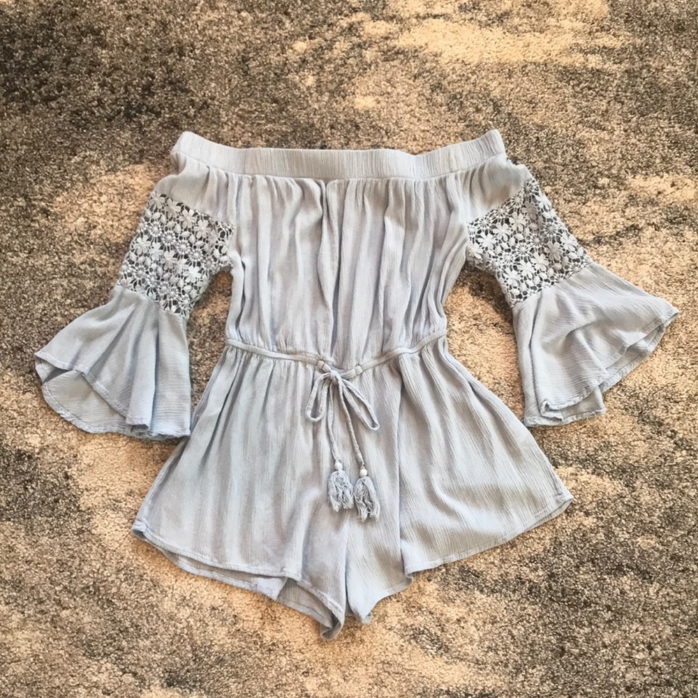 Baby blue romper